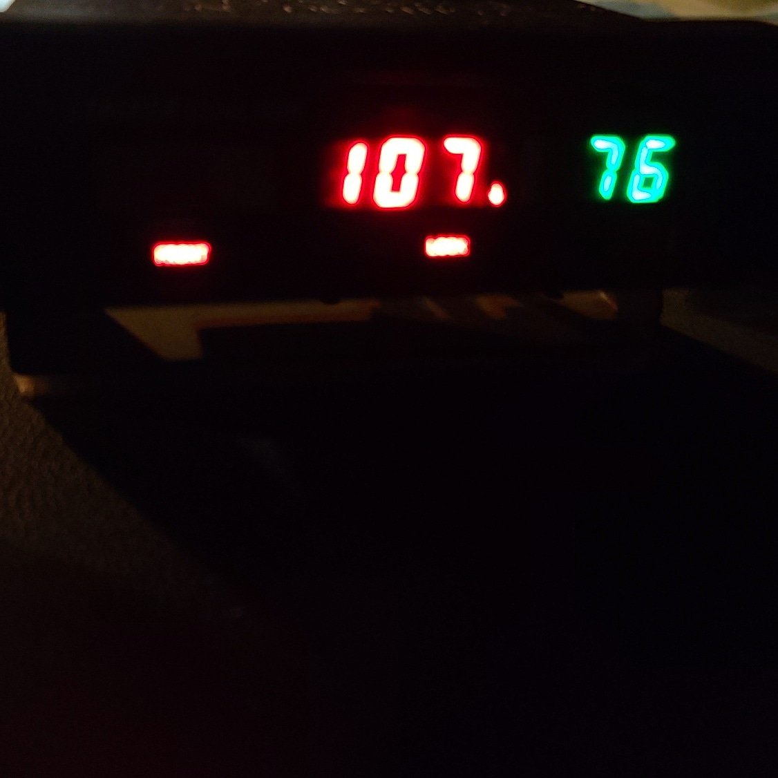 The underage driver was caught speeding 107 km/h in an 80 zone.