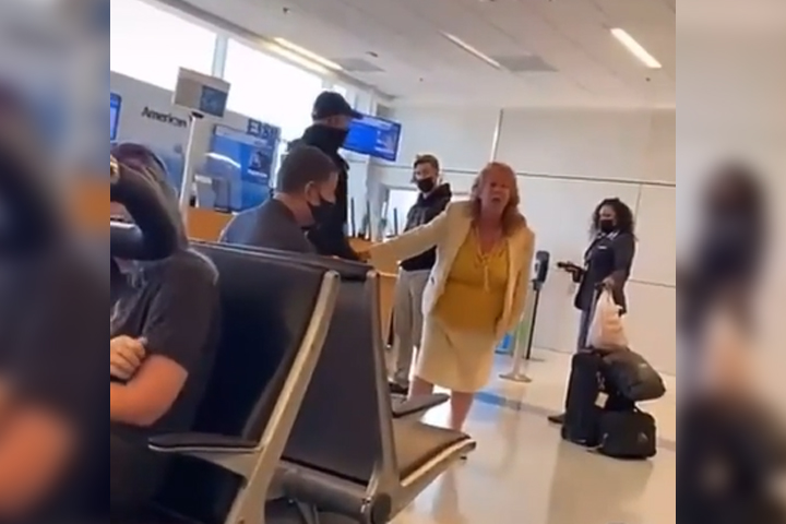 Terre Ann Bluse is shown in an image from video recorded at the Dallas-Fort Worth Airport on May 25, 2021.