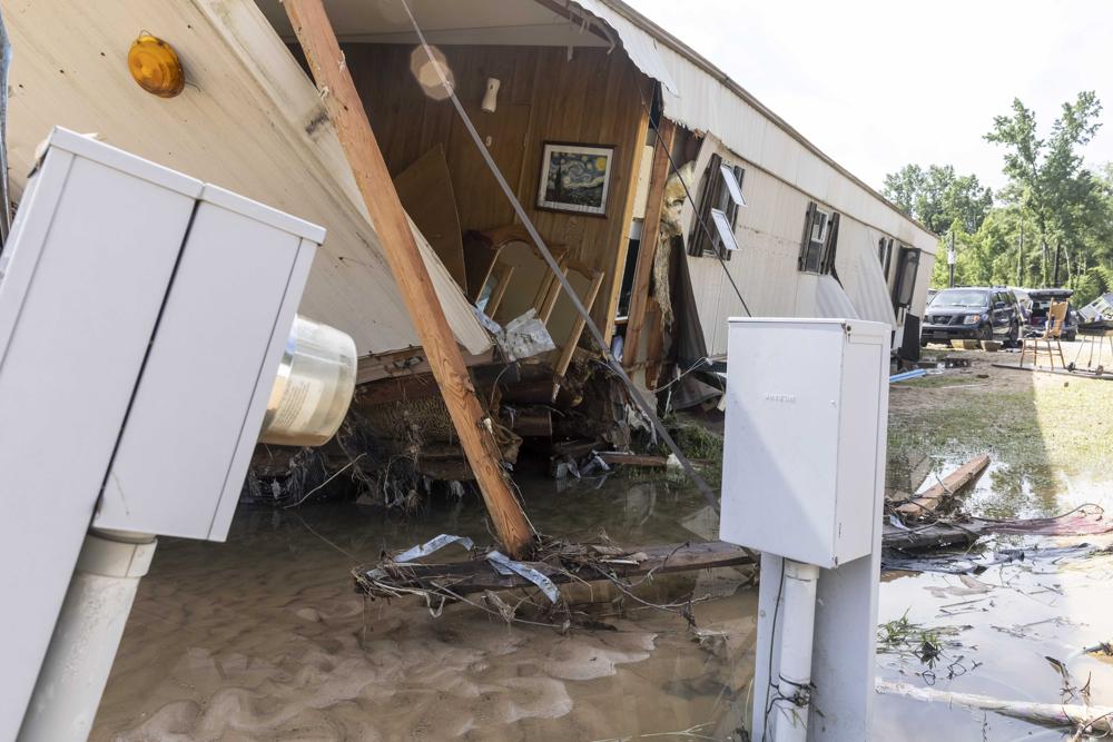 The home at lot 226, owned by Larry and Sally Higgins, was destroyed by heavy flooding Saturday night at 2823 Hunter Creek Road, Sunday, June 20, 2021, in Northport, Ala.