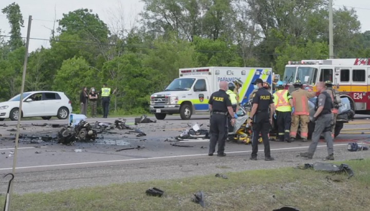 The crash happened on Highway 6 at around 6 p.m. on Friday.