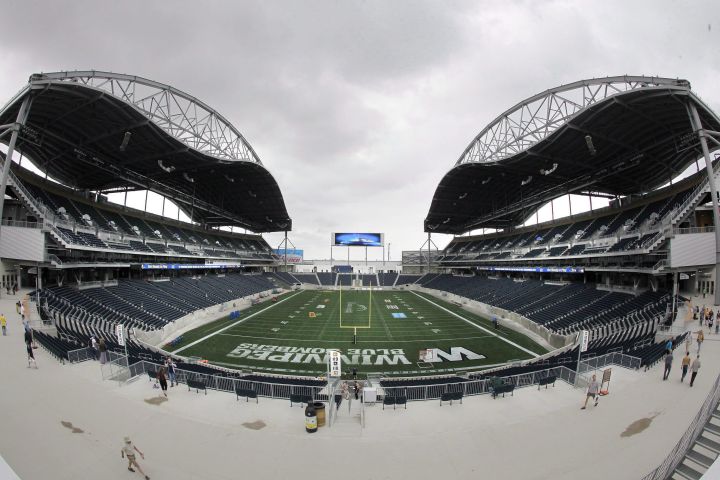 Winnipeg Blue Bombers’ new home Investors Group Field prior to the first day of Rookie Training Camp in Winnipeg on May 29, 2012.