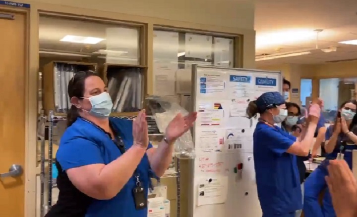 Medical staff at the Toronto General Hospital ICU mark having zero COVID-19 patients after almost 15 months.