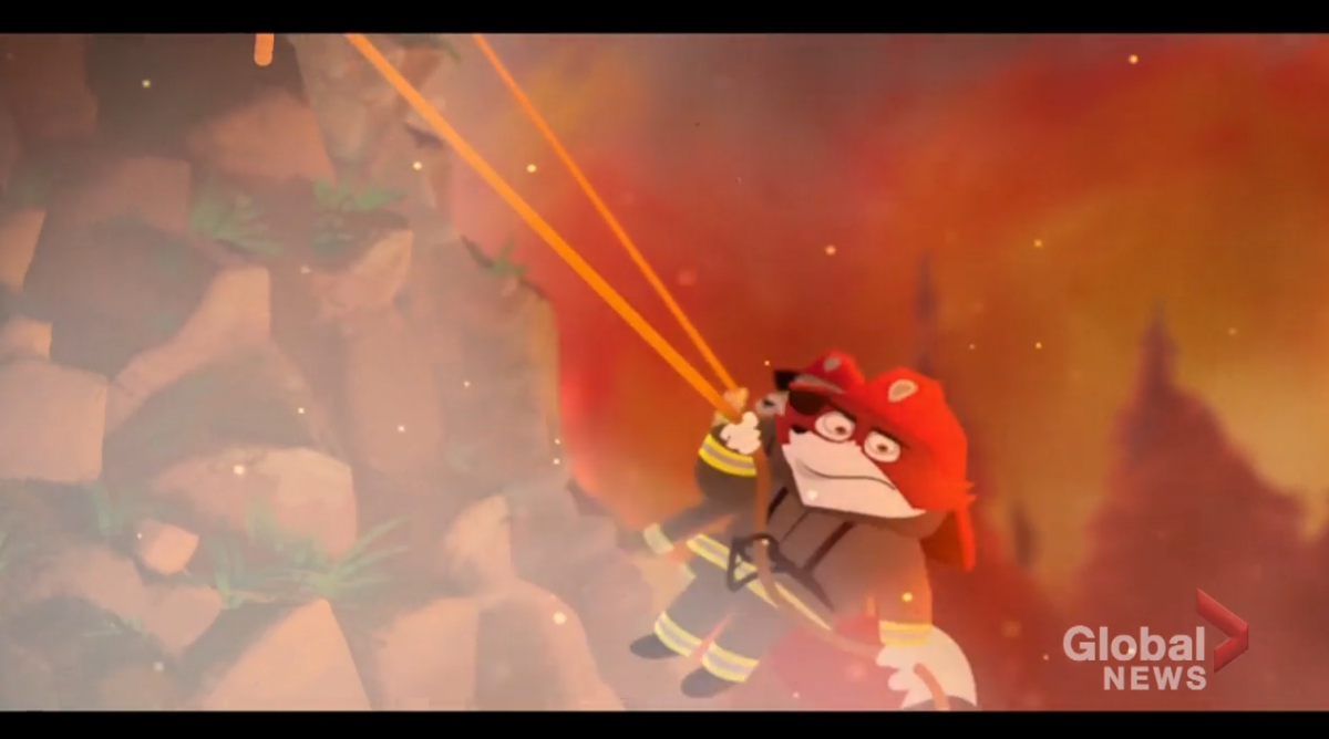 A screenshot from the short film Back Home Again (2021).