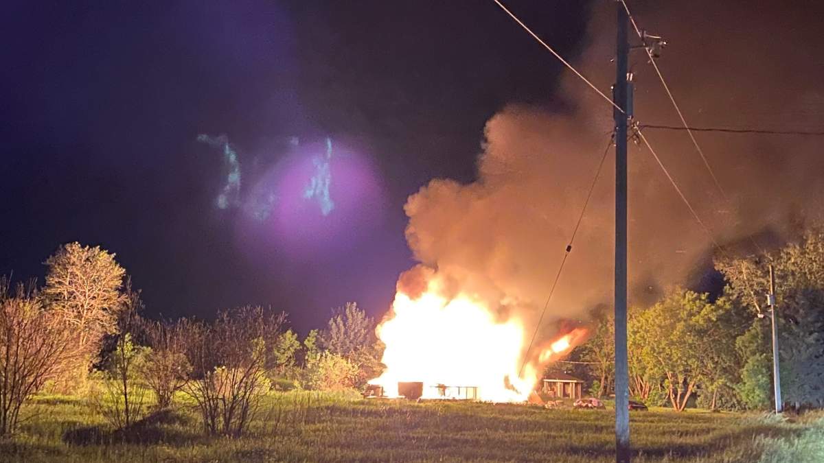 RCMP have charged a man with arson in connection with this house fire on Sagkeeng First Nation.