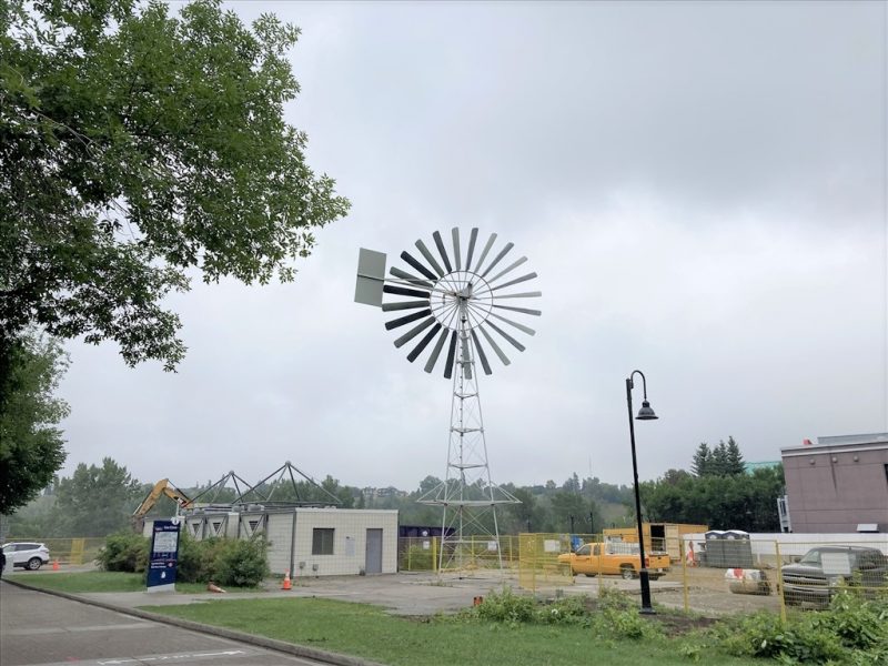The City of Calgary has sold the ornamental windmill from Eau Claire Plaza.