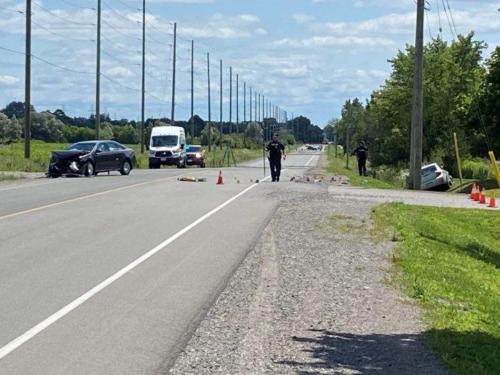The scene of the crash on Ritson Road North on Friday.