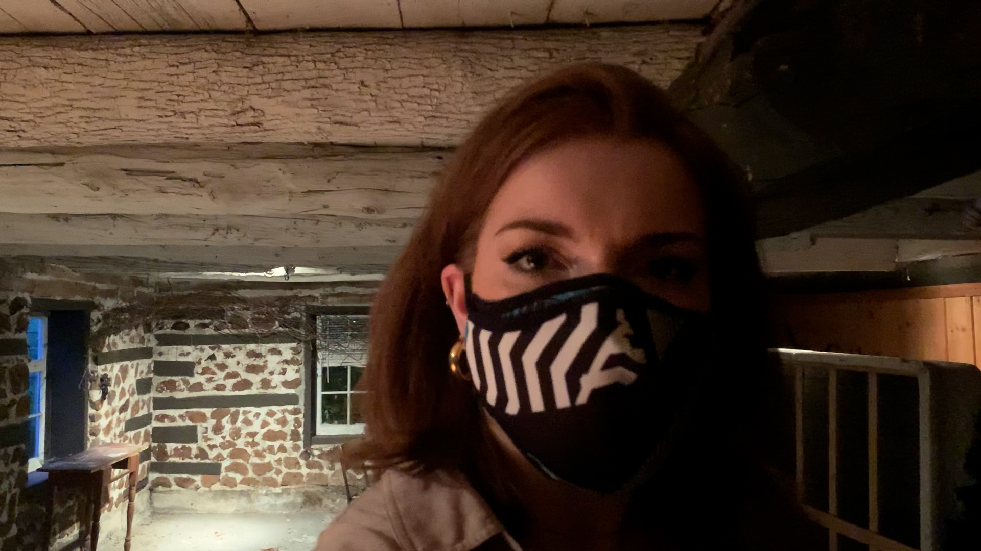 Global News reporter Rachel Gilmore is shown during a ghost hunt in Ottawa in July 2021.