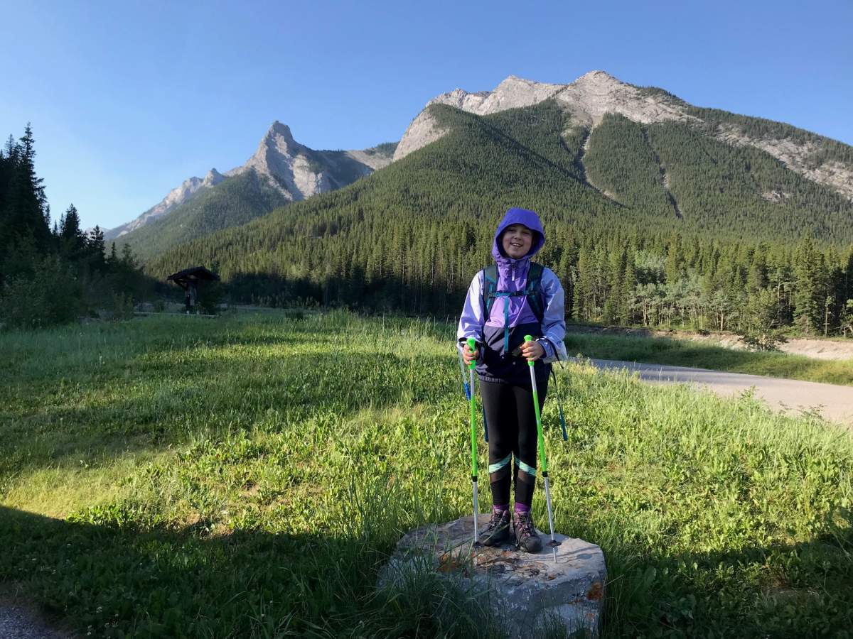 Auralia hiking.