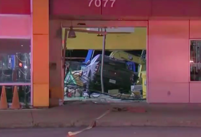 Montreal police spokeswoman Caroline Chèvrefils says the man appeared to be intoxicated and was transported to a detention centre for a breathalyzer test.