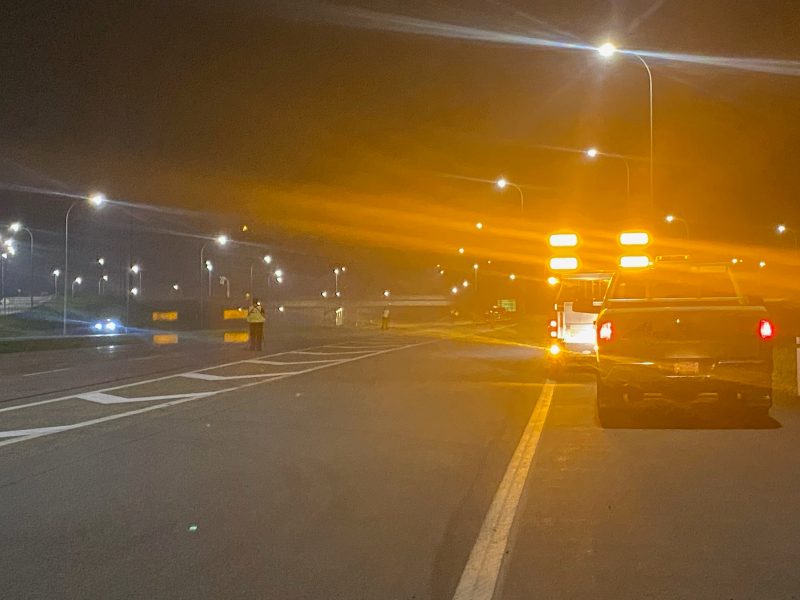 A motorcyclist was killed after he was struck by a van in the northbound lanes of Deerfoot Trail Friday, July 16, 2021.