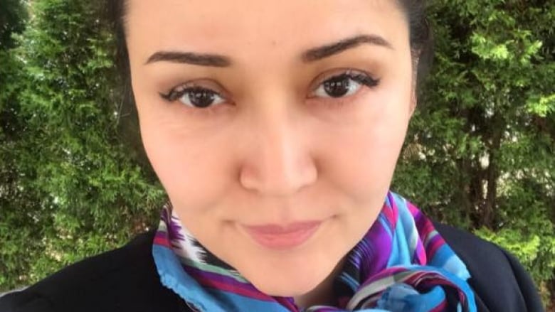Uyghur Canadian Rukiye Turdush says she faced harassment and surveillance while giving a presentation at McMaster University in February 2019.