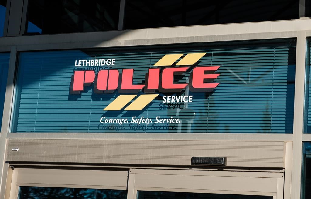 Lethbridge Police Headquarters is shown in Lethbridge, Alta., on Wednesday, March 10, 2021.