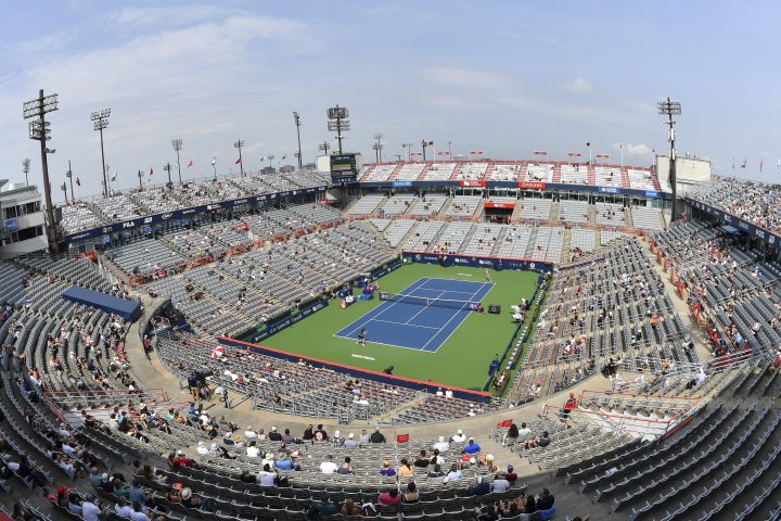 General view of IGA Stadium on August 9, 2021 in Montreal, Canada.