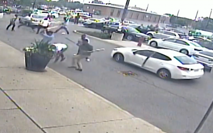 Police released a brief surveillance video Tuesday appearing to show part of the assault.