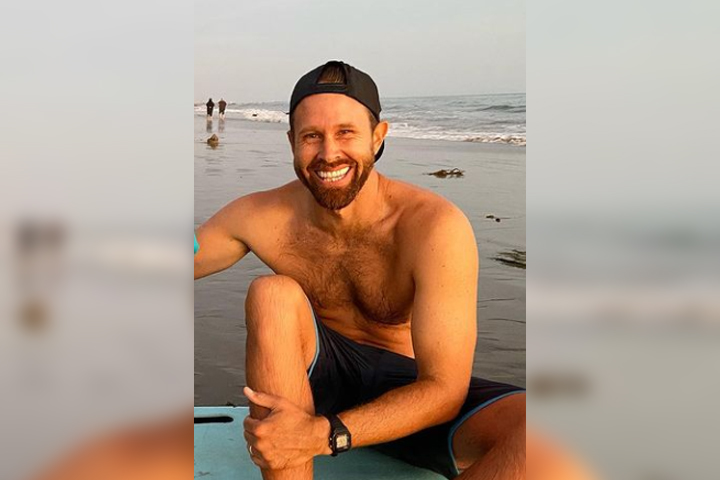 Matthew Taylor Coleman is shown on a beach in this 2020 image from his Instagram account.
