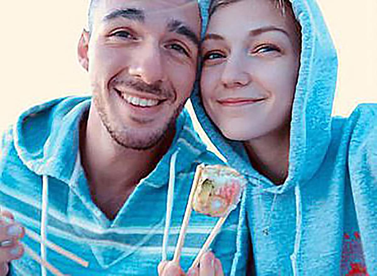 A photo of Gabby Petito and her boyfriend Brian Laundrie, included in a Facebook about her disappearance by the North Port Police Department in Florida, the lead agency in the missing person case.