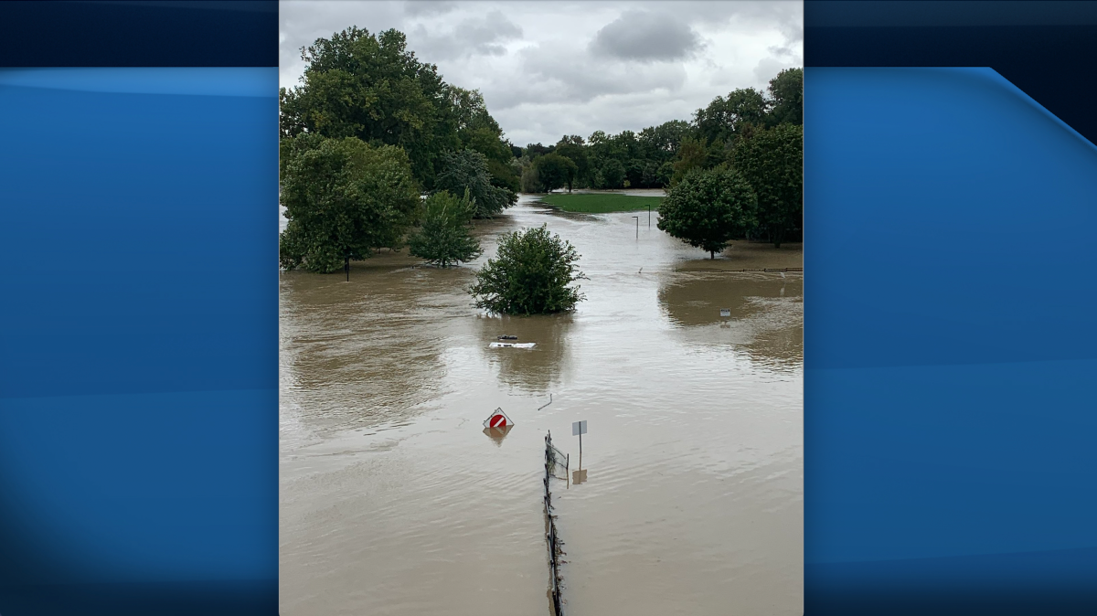 High water levels have led to flooding in Harris Park and other low-lying areas as Londoners deal with the aftermath of yesterday's heavy rainfall. Sept 23, 2021.