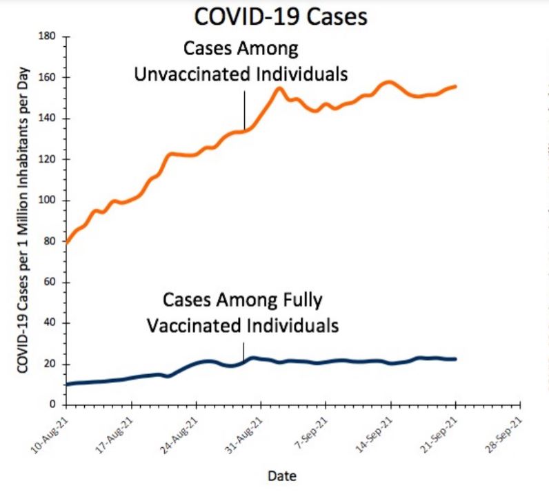 Unvaccinated people are more likely to get COVID-19