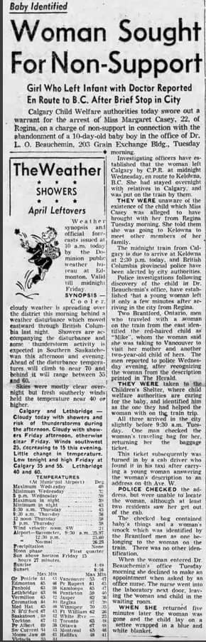 Newspaper article on Michael’s mother, Marg Casey.