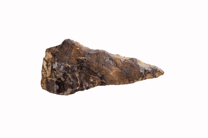This stone knife, shown in this handout image, dating from 2,500 - 4,000 years ago, is thought to have been used by the Algonquin people. It was disovered by archaeologists on Parliament hill during the renovation of the Parliament buildings in Ottawa. 