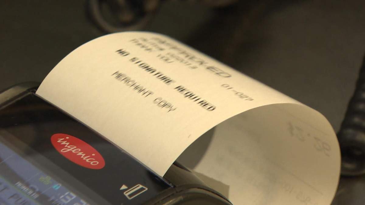 Photo of a receipt.