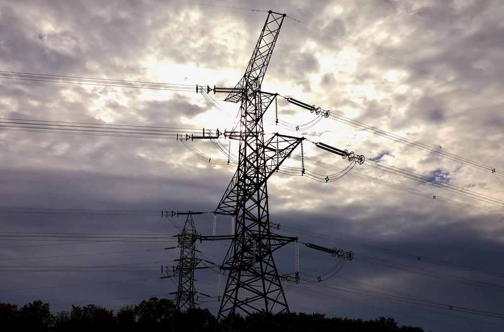 A photo of power transmission lines.