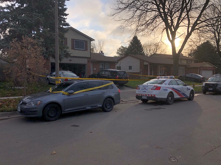 A photo of the shooting scene near Sheppard Avenue East and Meadowvale Road.