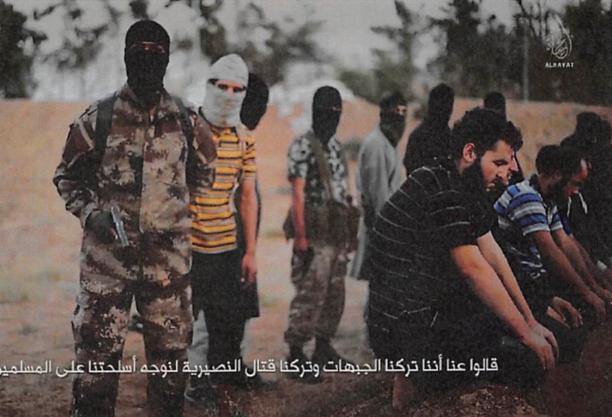 Image of Canadian Mohammed Khalifa, left, taken from ISIS execution video.