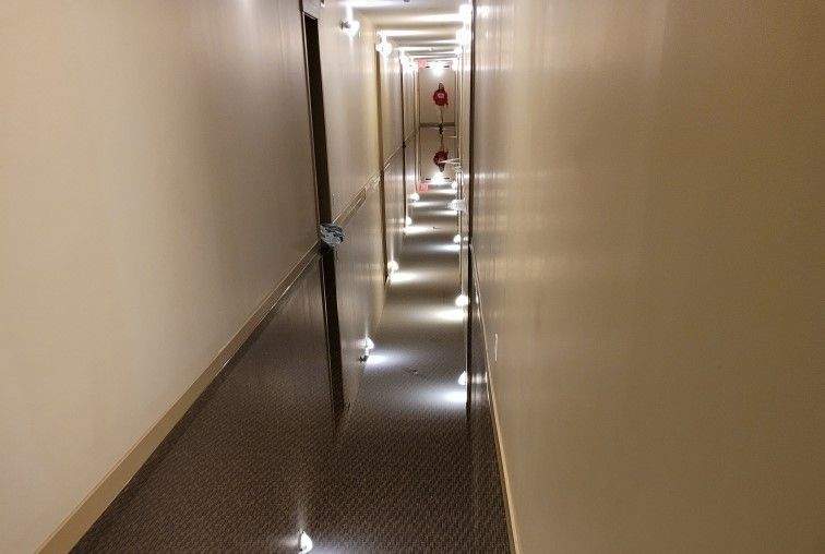 Flooding at the Legacy Gate Condominiums in southeast Calgary on Wednesday.
