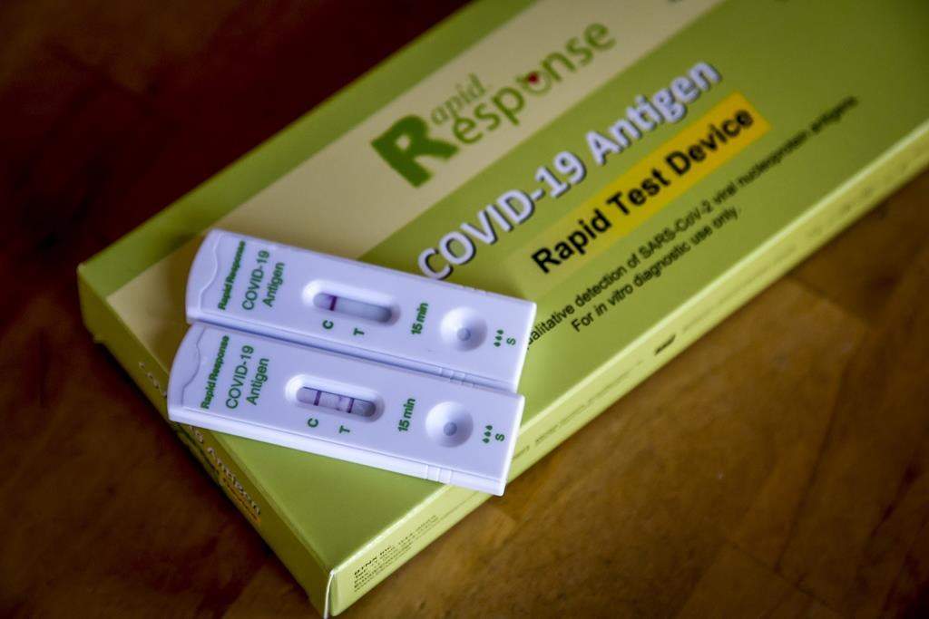 A COVID-19 rapid test kit.