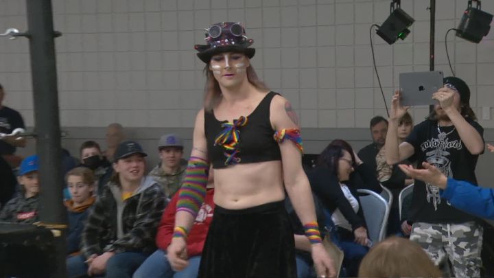 A photo of wrestler Ehva Jones, who goes by the ring name E.V.