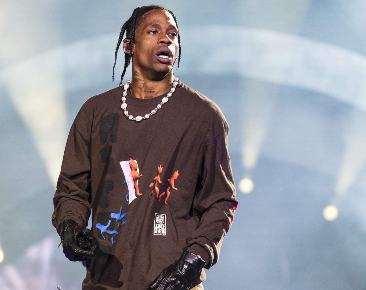Travis Scott on stage.
