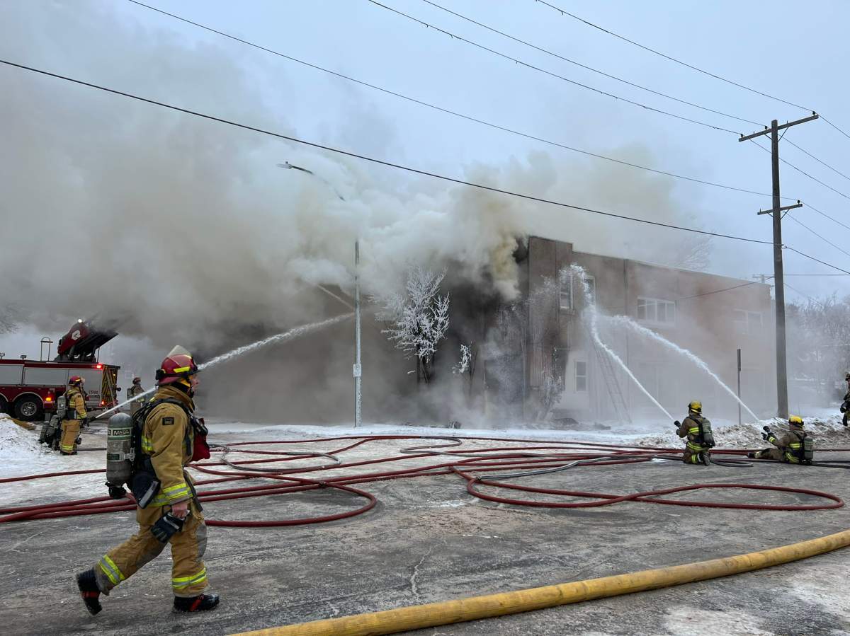 Fire crews respond to a fire in the 1800 block of Halifax Street.