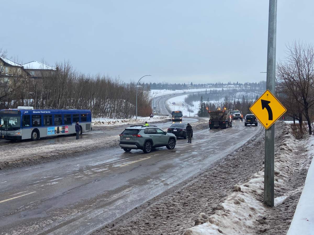 Edmonton slippery roads
