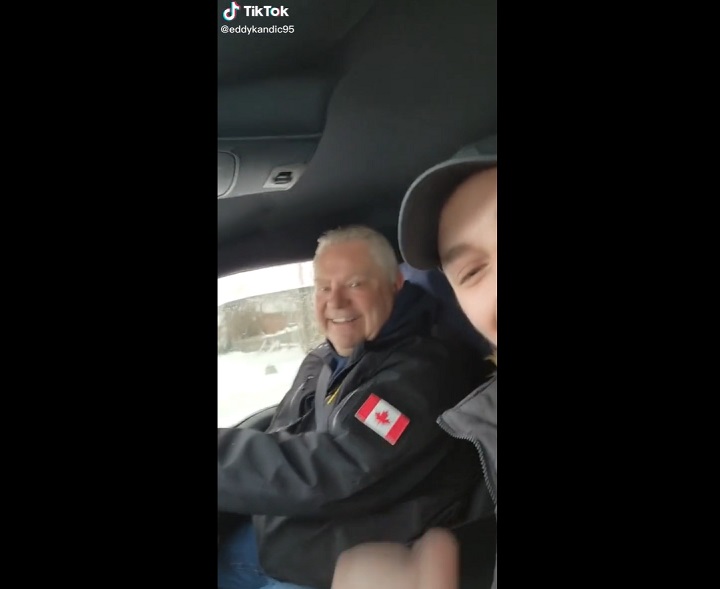 A screenshot of a video posted to TikTok Monday morning by user @eddykandic95.