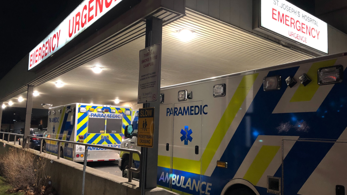 An ambulance at St. Joseph's hospital