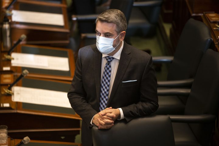 Paul Calandra attends Question Period at the Queens Park Legislature, in Toronto on Monday, November 29, 2021.