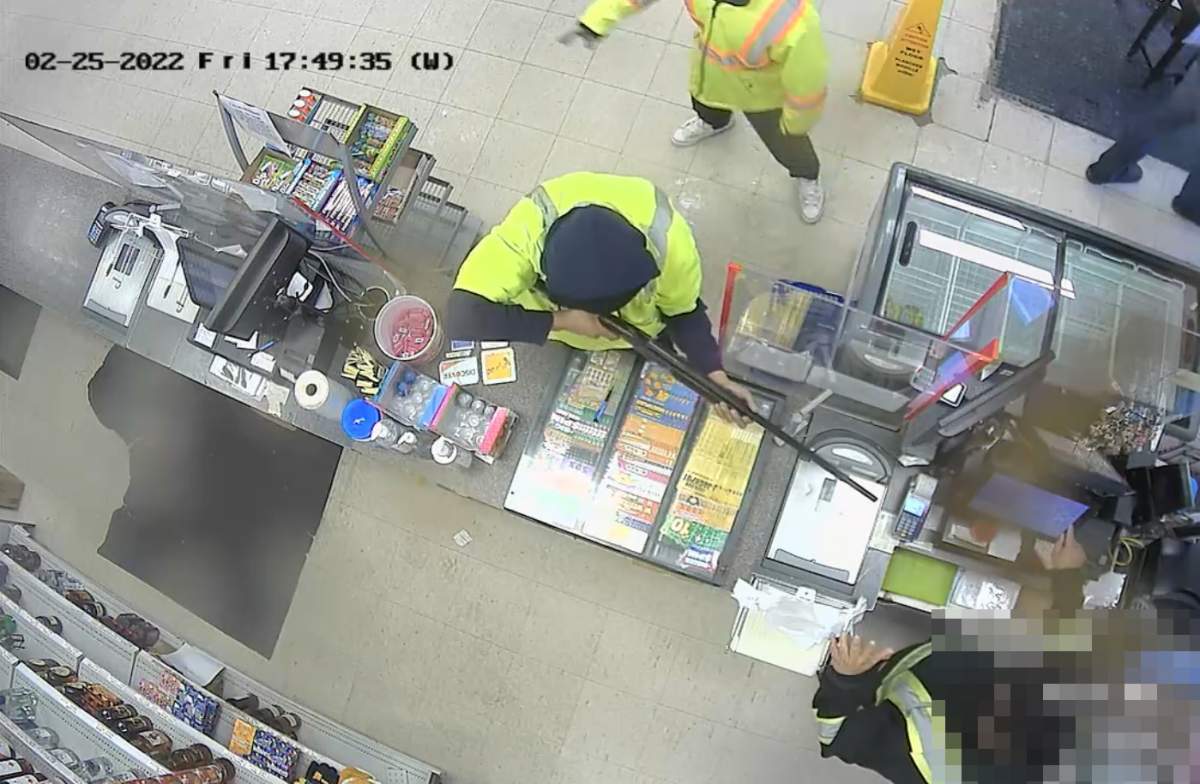 Image from an armed robbery in Camperville.