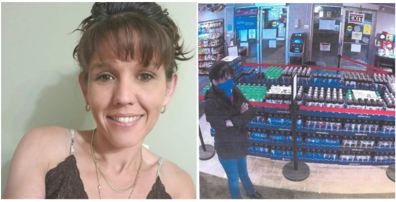 Erin Brooks was last seen inside the St. Mary’s First Nation Smoke Shop, as seen in this security footage from the store.