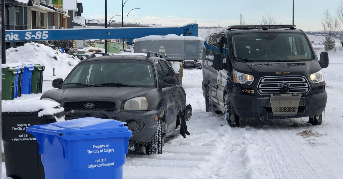 Calgary police investigating a road rage incident on Feb. 16, 2022.