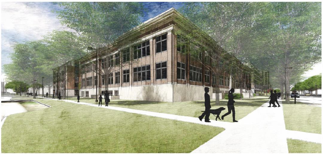 A rendering of the redeveloped Victoria Health Science Building.