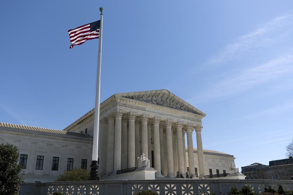 The U.S. Supreme Court is seen, Friday, March 18, 2022 in Washington.