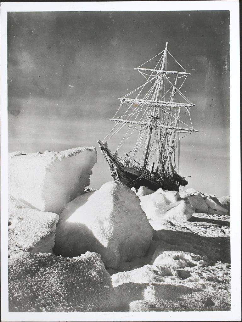 The HMS Endurance caught in the ice in the Weddell Sea of the Antarctic during Sir Ernest Shackleton’s Imperial Trans-Antarctic Expedition, circa 1915. (Photo by Hulton Archive/Getty Images)