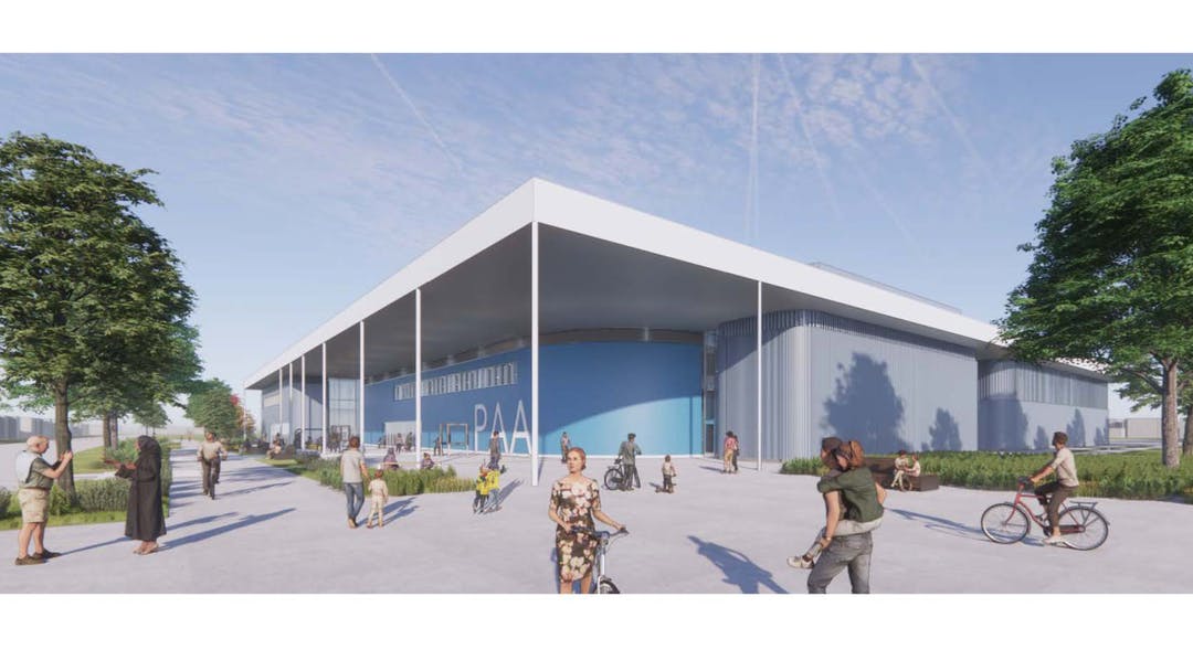 A sketch of the proposed Community Arena and Aquatics Complex in Peterborough.