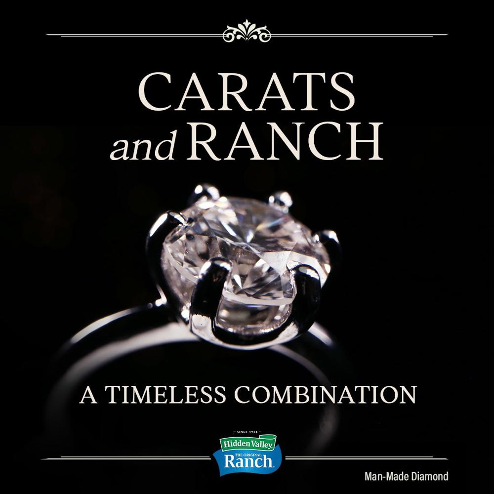 A graphic shows a photo of the ring with the slogan "Carats and Ranch" in overlay.