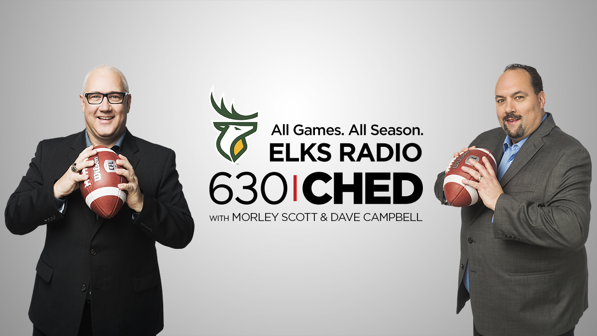 Edmonton Elks broadcast team Morley Scott and Dave Campbell