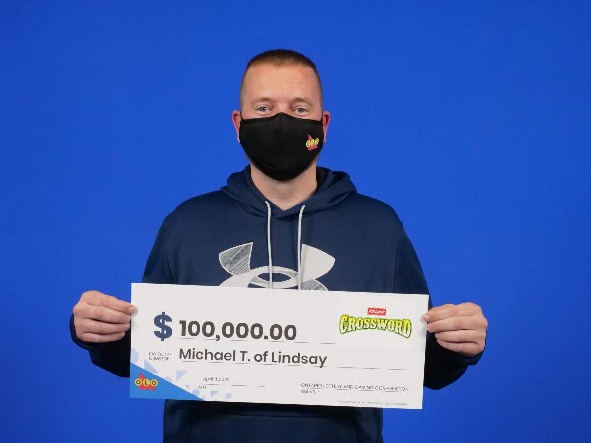 Michael Tran of Lindsay, Ont., won the top $100,000 prize in the Instant Crossword Tripler ticket.