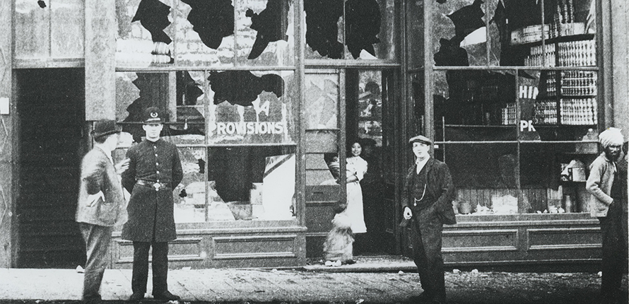 During the massive anti-Asian riot of 1907, protestors brandished posters with slogans that read "Keep Canada White" and "Stop of Yellow Peril."