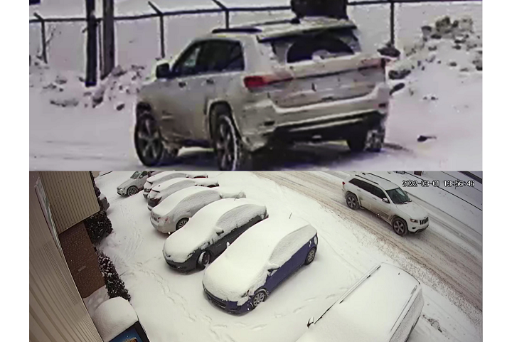 Laval police are looking for a white Jeep Grand Cherokee.