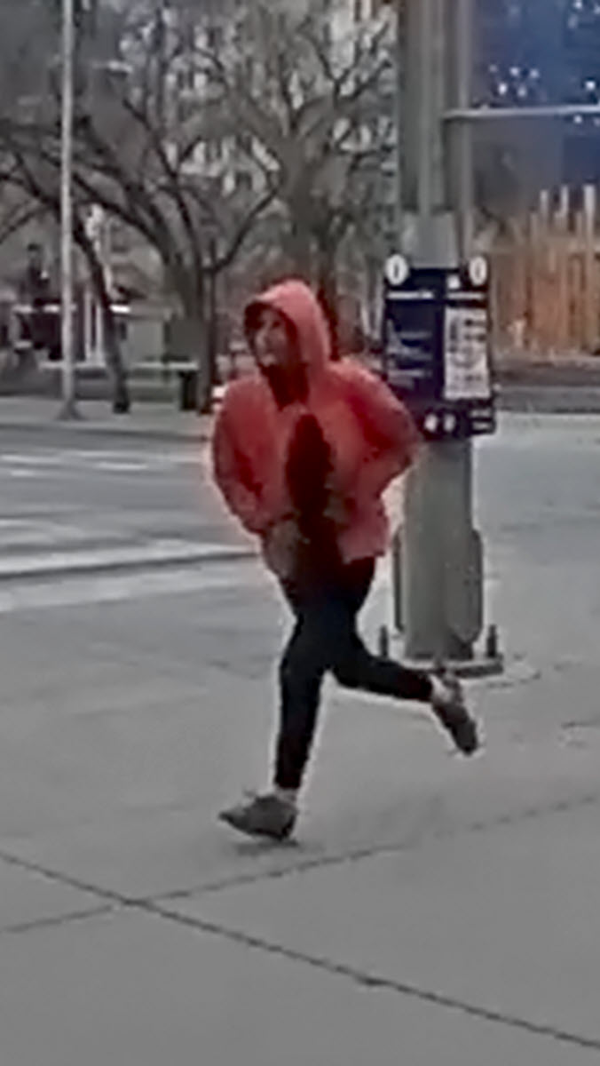 A picture of the woman police say was involved in an unprovoked assault on a man at the City Hall CTrain station on April 18.